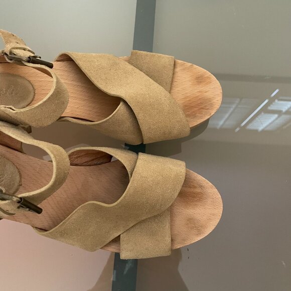 MADEWELL Johanna Suede Wood Sole Clog Sandal \\ 8 - Picture 5 of 10